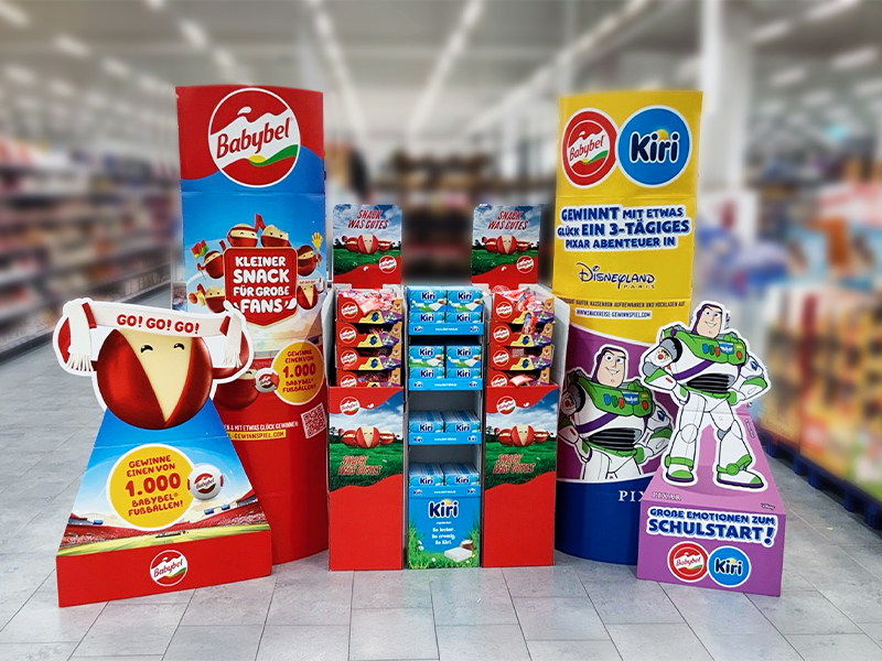 Mehrmarken-Zweitplatzierung von Babybel und Kiri im Markt